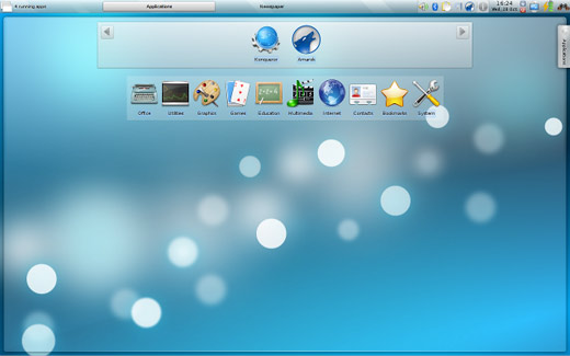 Screenshot of Kubuntu Netbook Edition