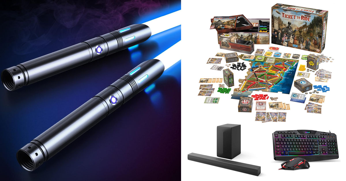 Today’s Hottest Deals: Dueling FX Lightsabers, LG Soundbar and Subwoofer, Ticket to Ride Legacy Board Game, and More!